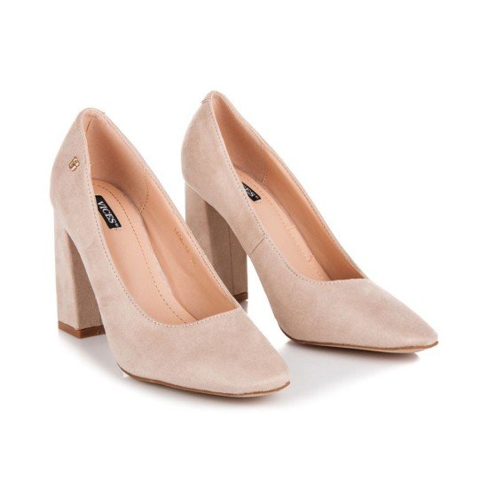 Lizoleor Slip On Block Heels Women Pointed Toe