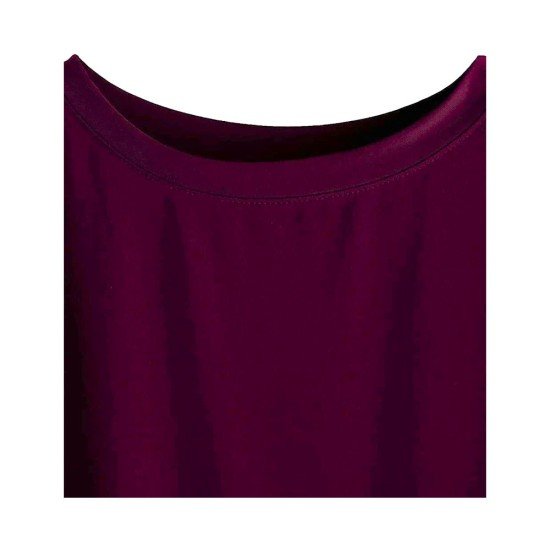 Women Solid Round Neck Cotton  T-Shirt
